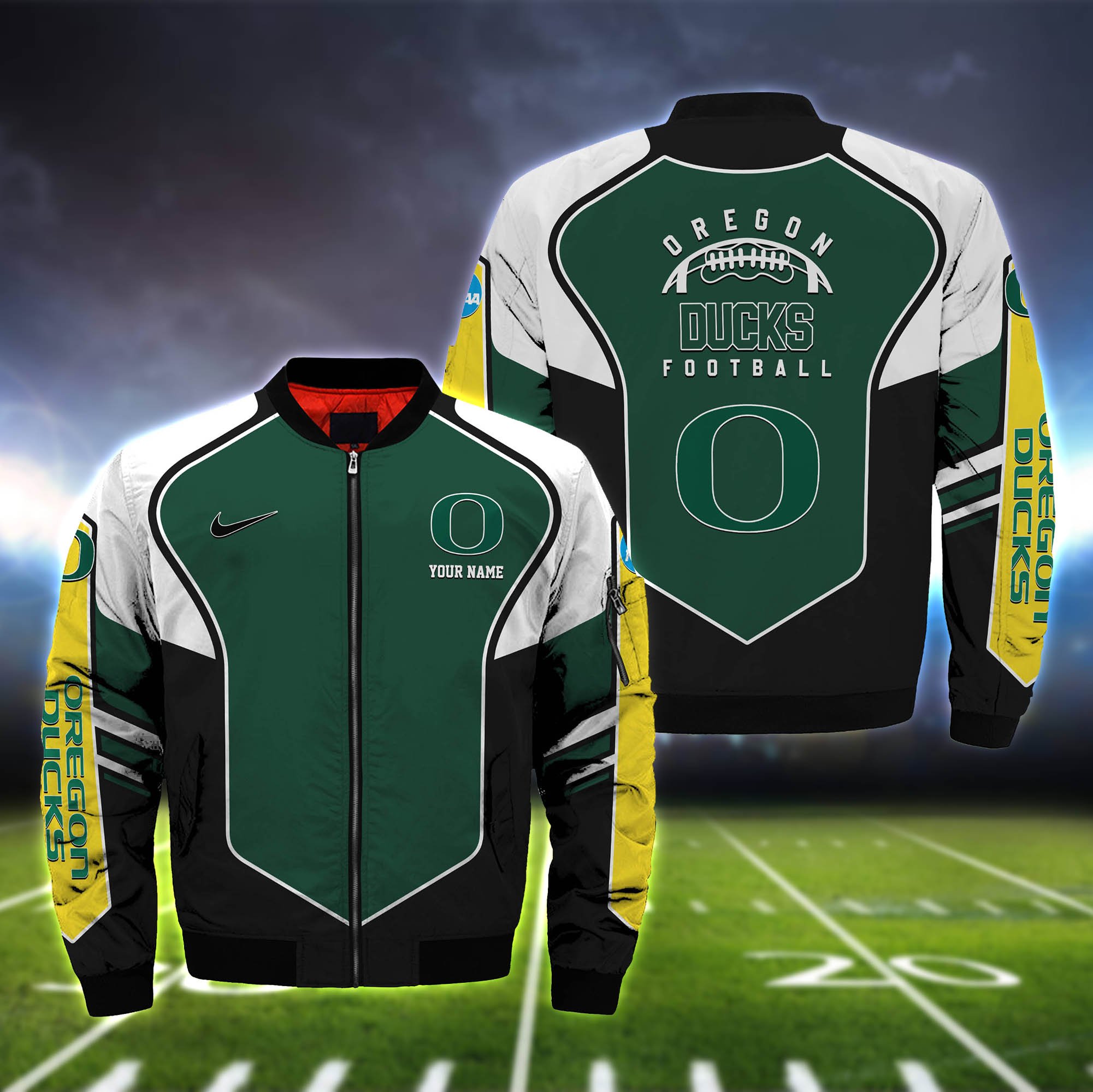 Oregon Ducks Bomber Jacket Full Zip Jacket For Ncaa Fans Sport