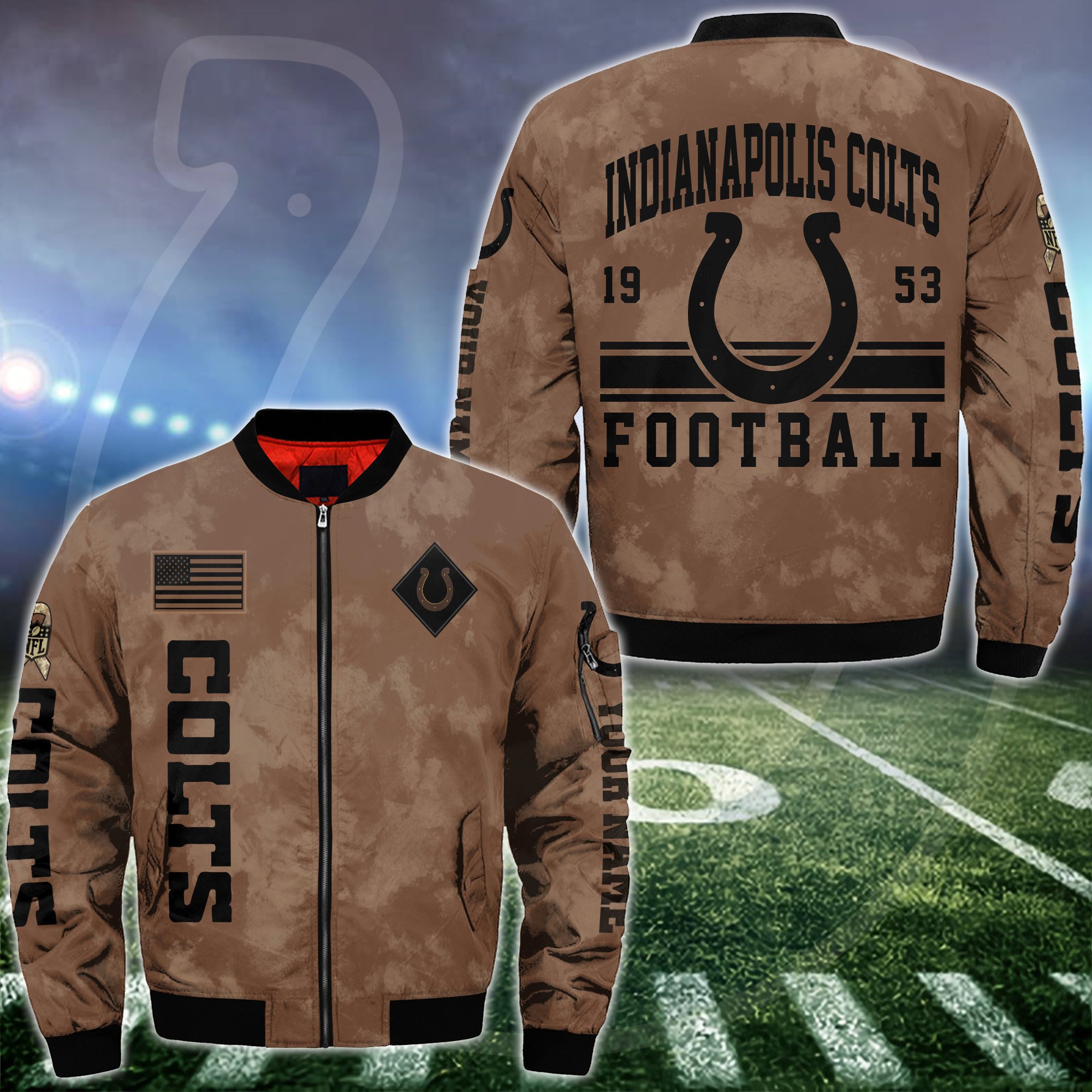 Indianapolis Colts Bomber Jacket Custom Your Name 2025 Versions Sport Jacket Football Fan Gifts