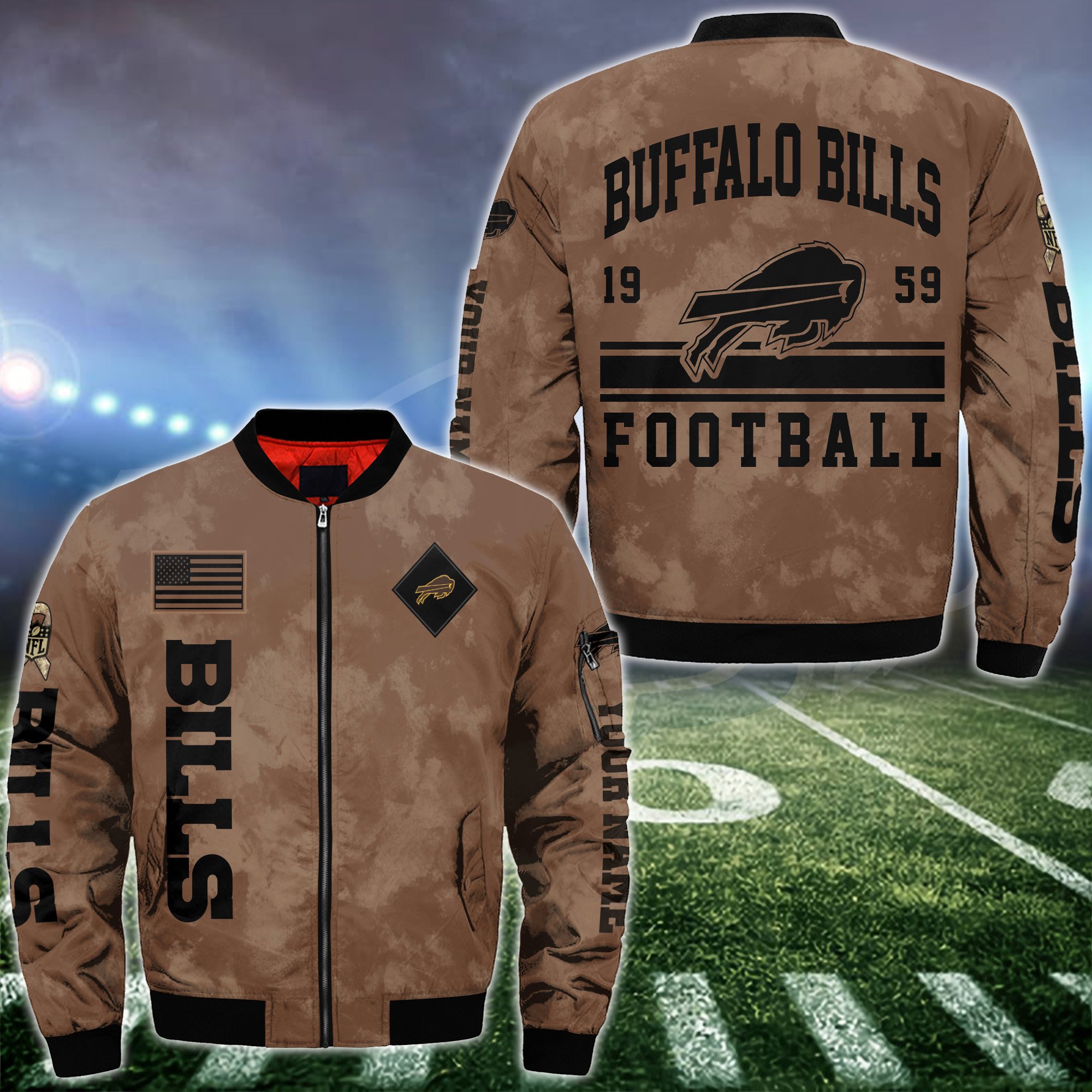 Buffalo Bills Bomber Jacket Custom Your Name 2025 Versions Sport Jacket Football Fan Gifts