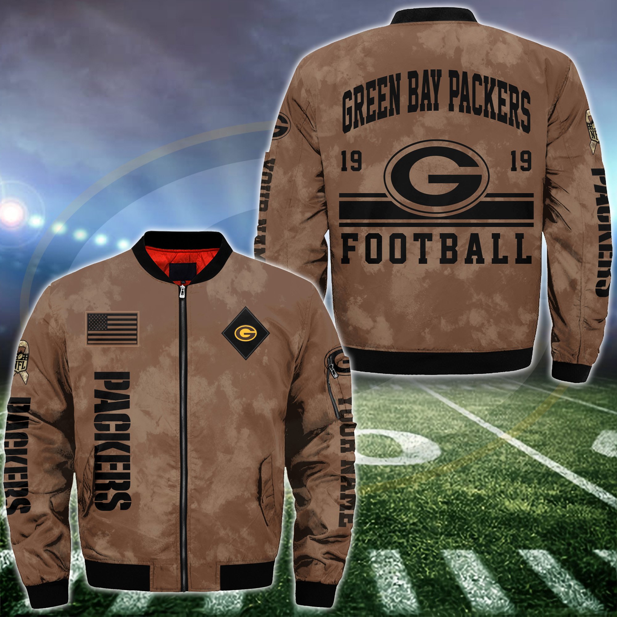 Green Bay Packers Bomber Jacket Custom Your Name 2025 Versions Sport Jacket Football Fan Gifts