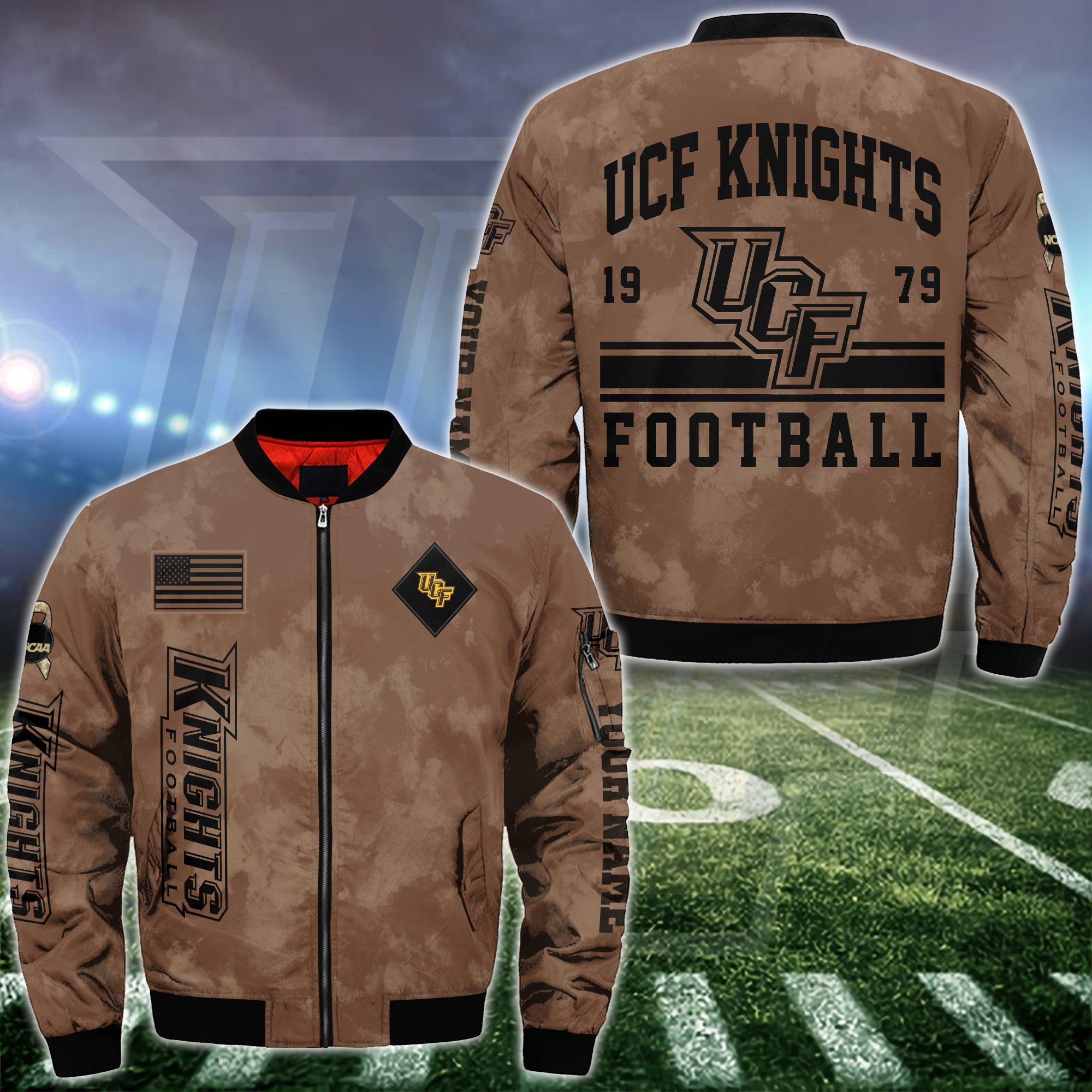 Ucf Knights Bomber Jacket Custom Your Name 2025 Versions Sport Jacket Football Fan Gifts