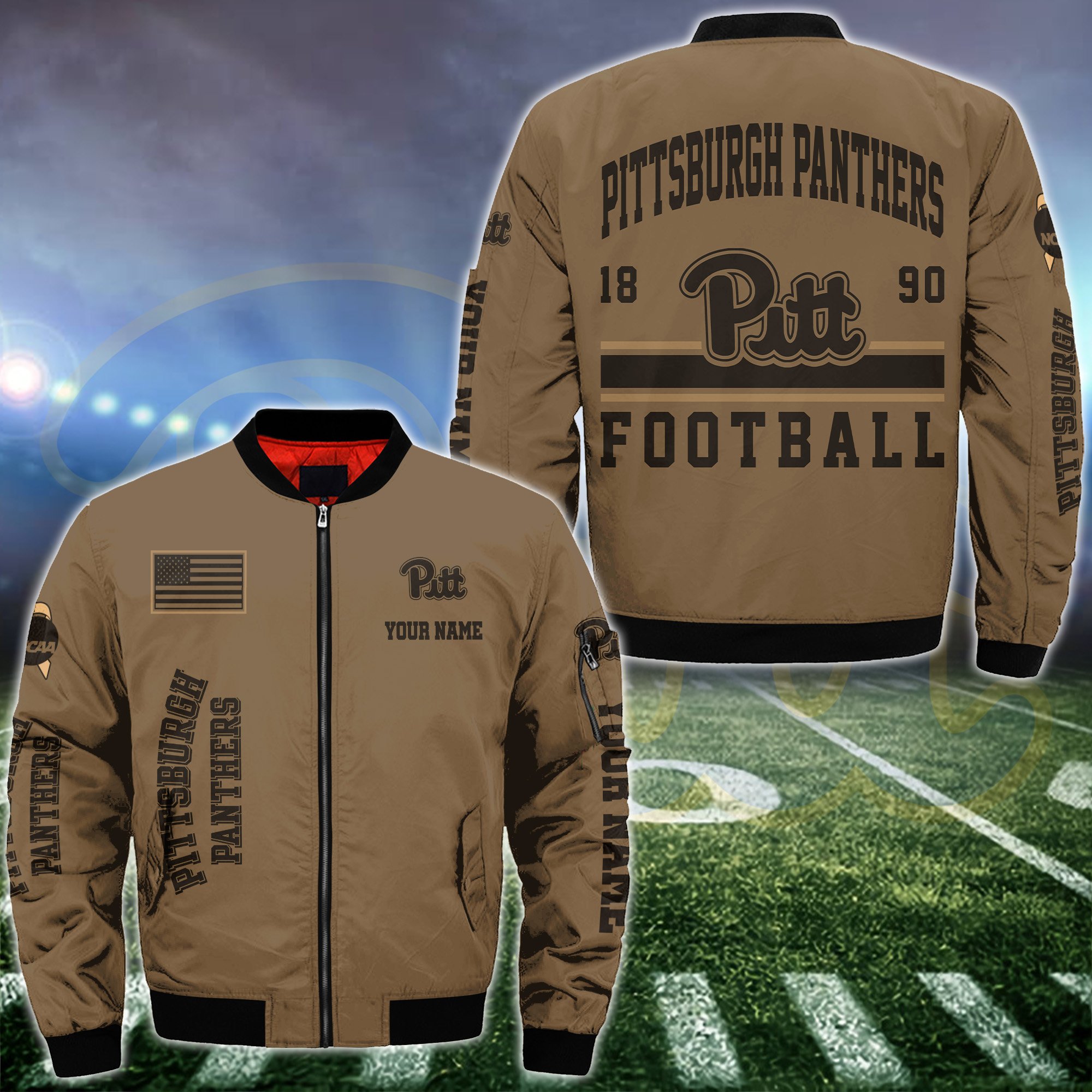 Pittsburgh Panthers Bomber Jacket Custom Your Name 2025 Versions Sport Jacket Football Fan Gifts