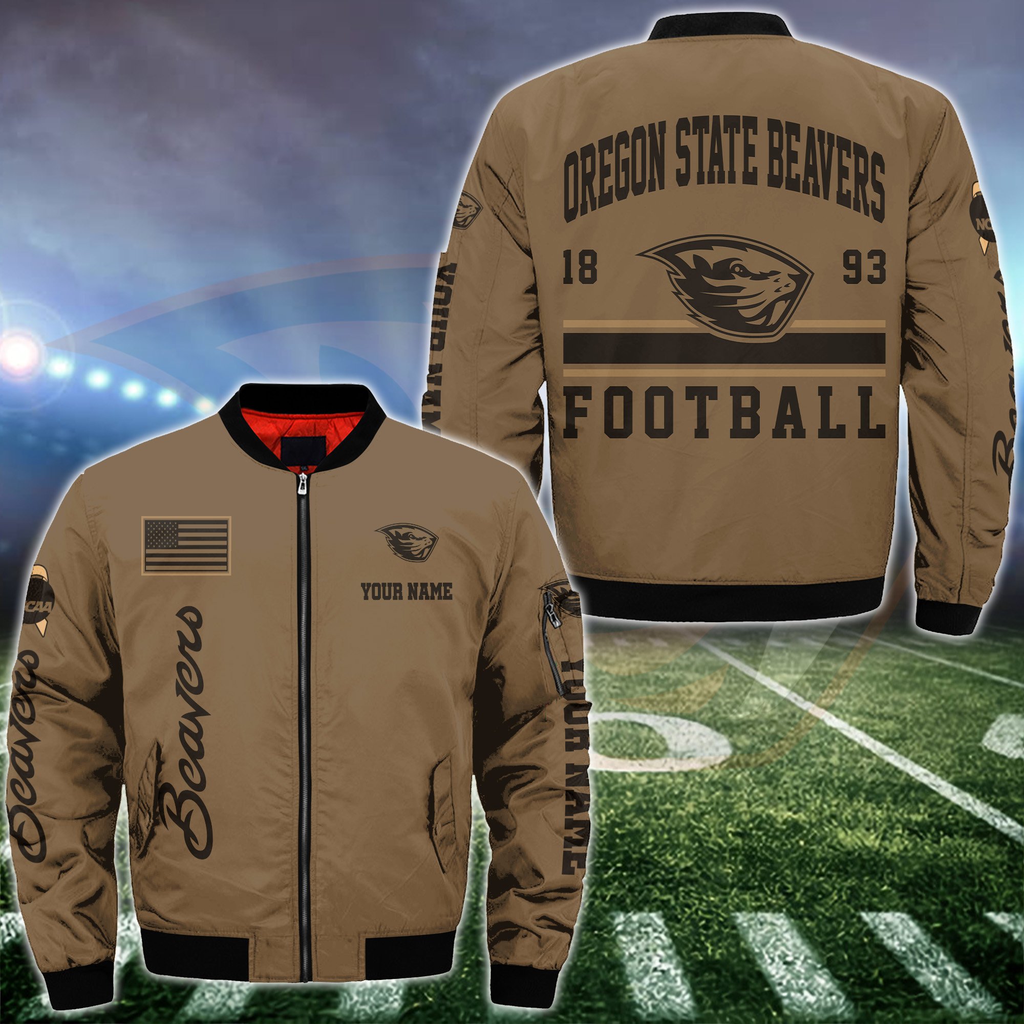 Oregon State Beavers Bomber Jacket Custom Your Name 2025 Versions Sport Jacket Football Fan Gifts
