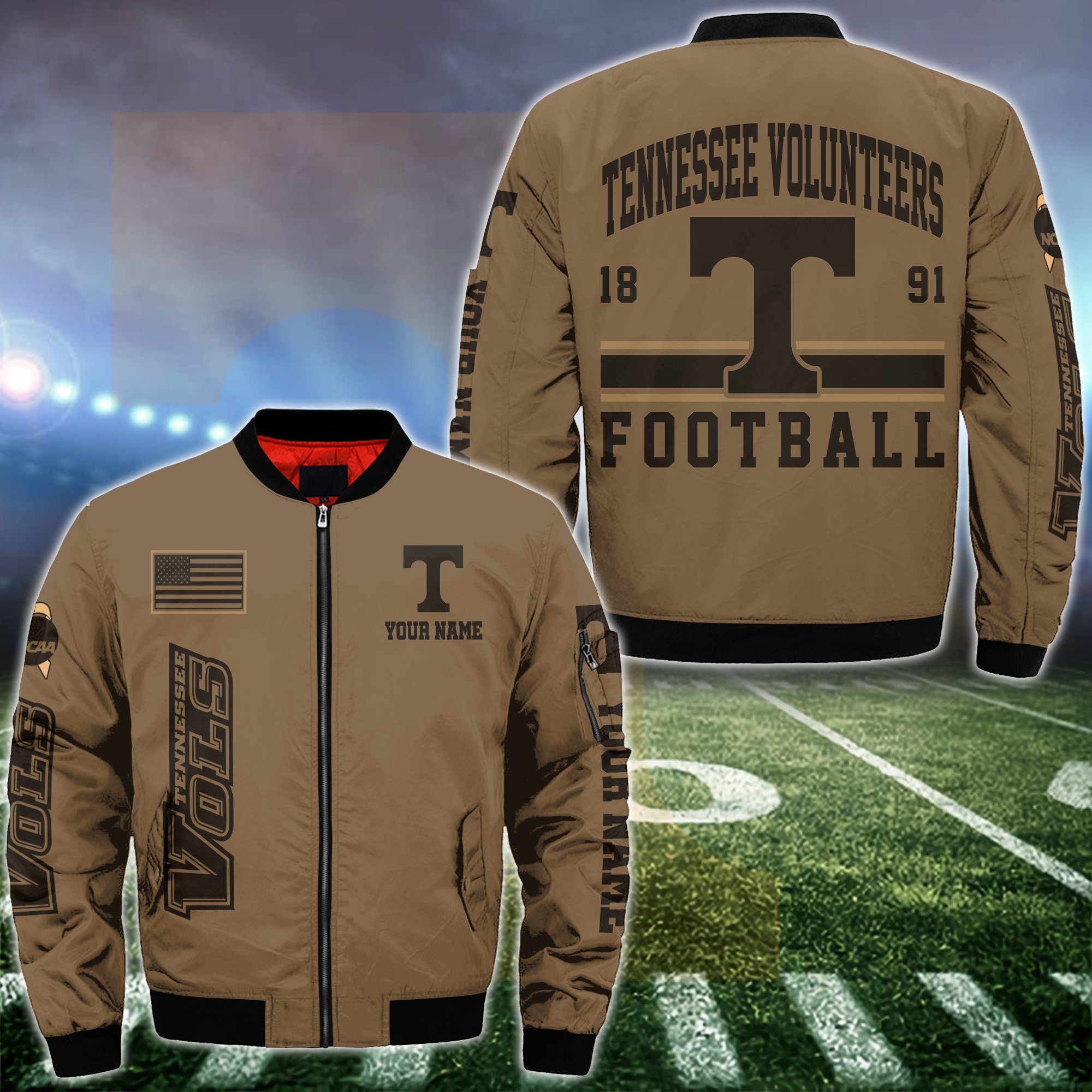 Tennessee Volunteers Bomber Jacket Custom Your Name 2025 Versions Sport Jacket Football Fan Gifts