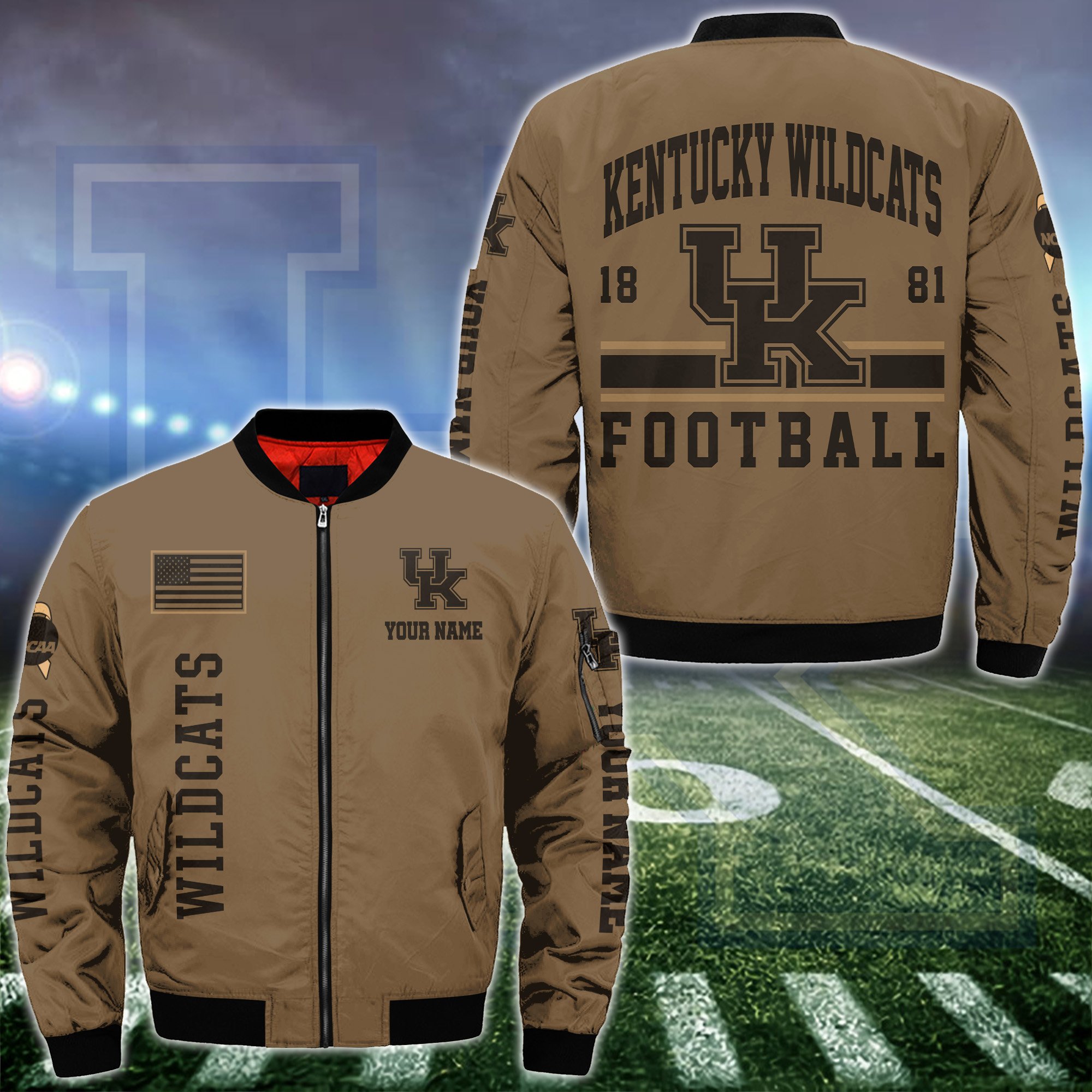 Kentucky Wildcats Bomber Jacket Custom Your Name 2025 Versions Sport Jacket Football Fan Gifts