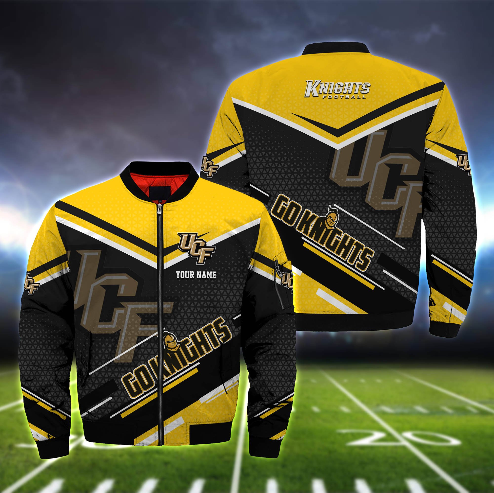 Ucf Knights Bomber Jacket Full Zip Jacket For Ncaa Fans Sport