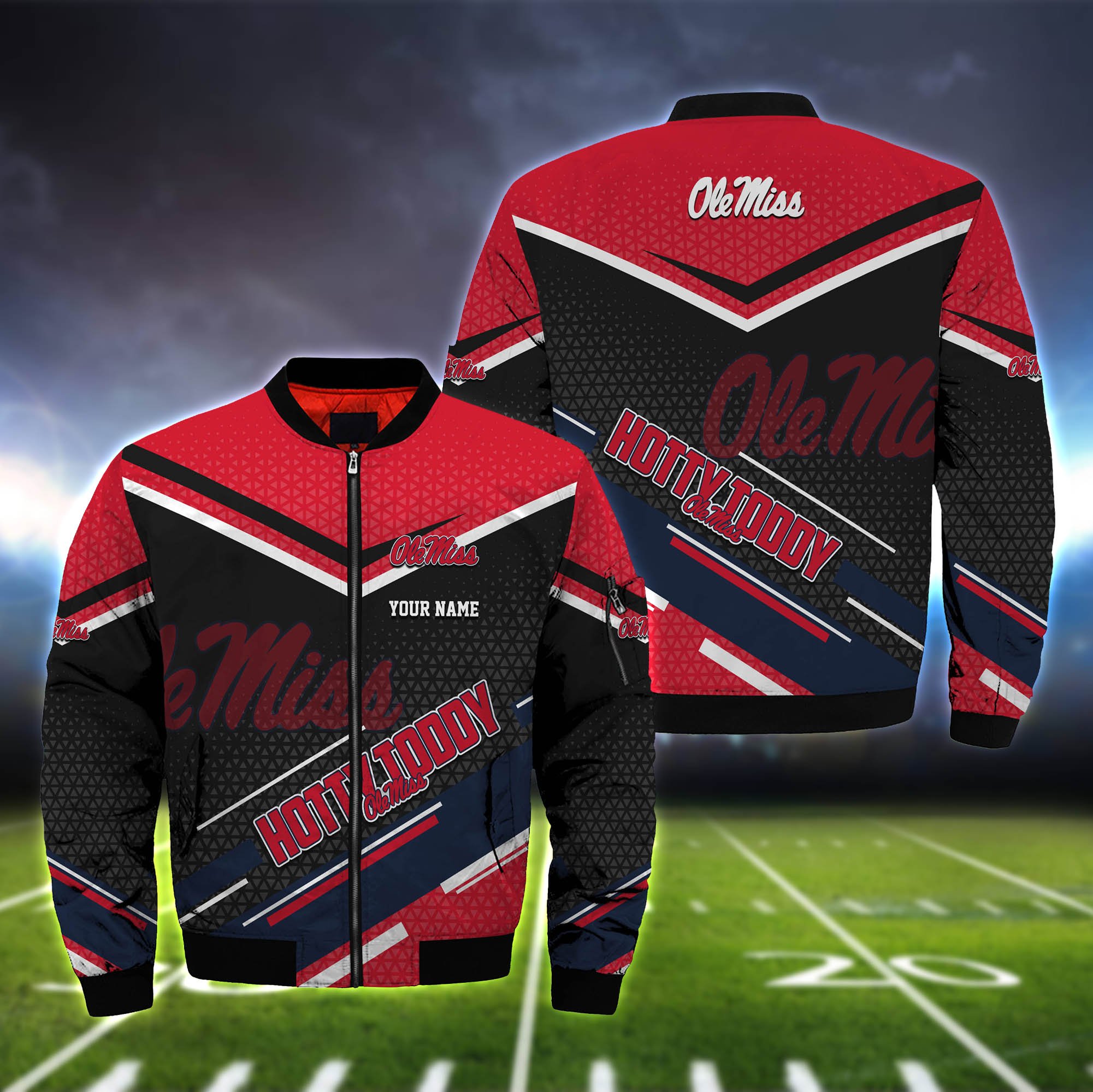 Ole Miss Rebels Bomber Jacket Full Zip Jacket For Ncaa Fans Sport