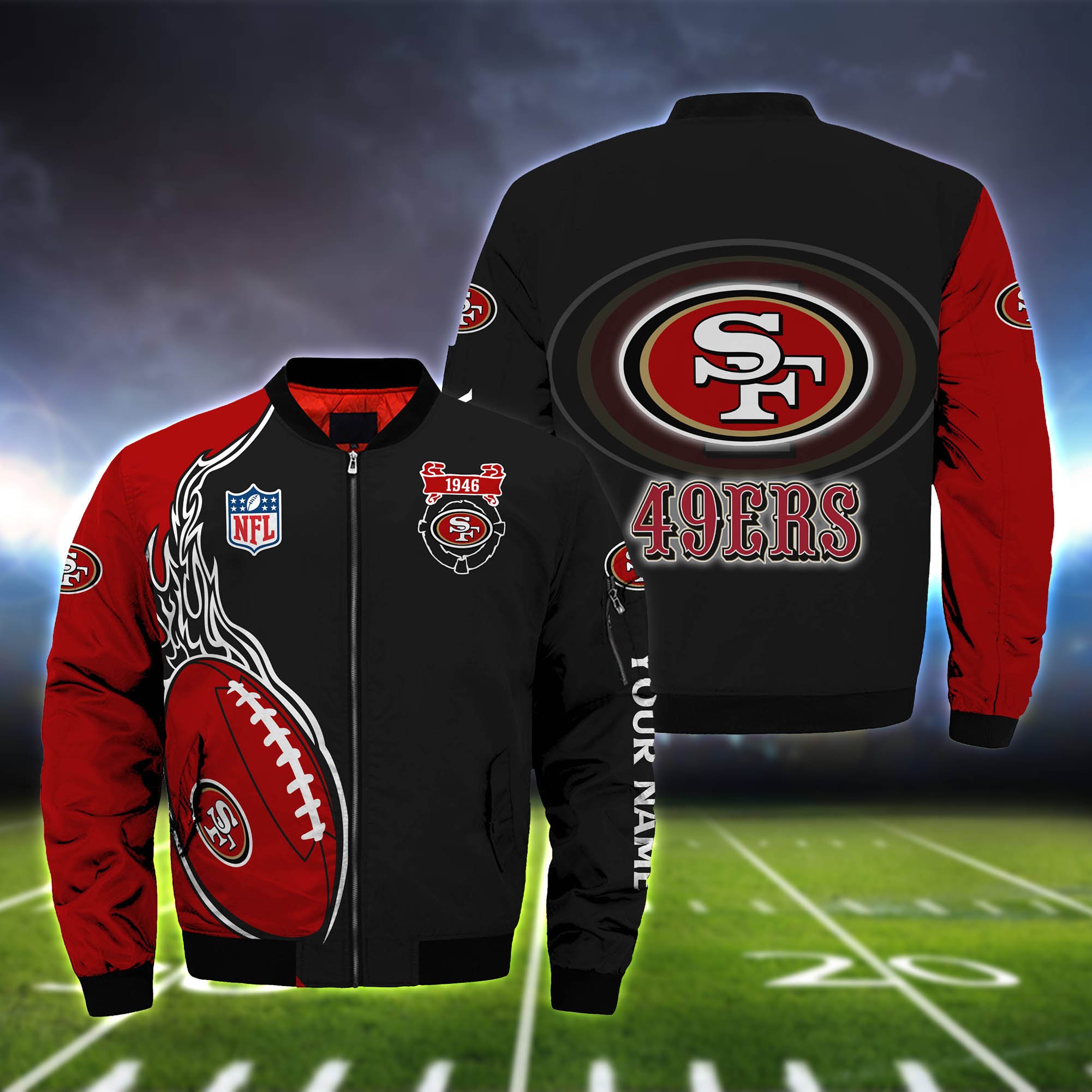 San Francisco 49Ers Bomber Jacket For Men