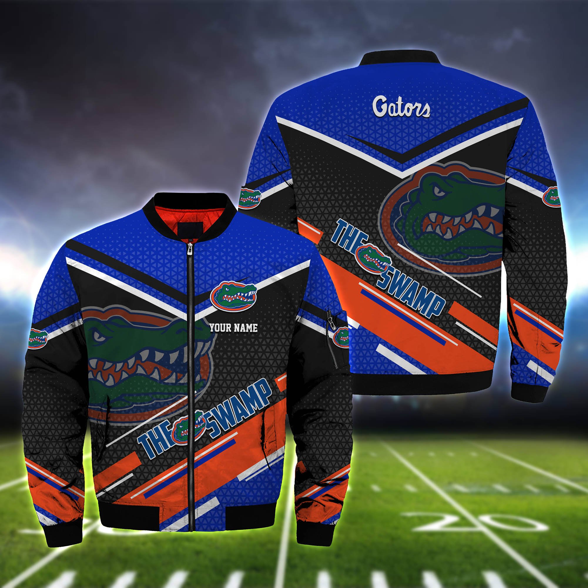 Florida Gators Bomber Jacket Full Zip Jacket For Ncaa Fan