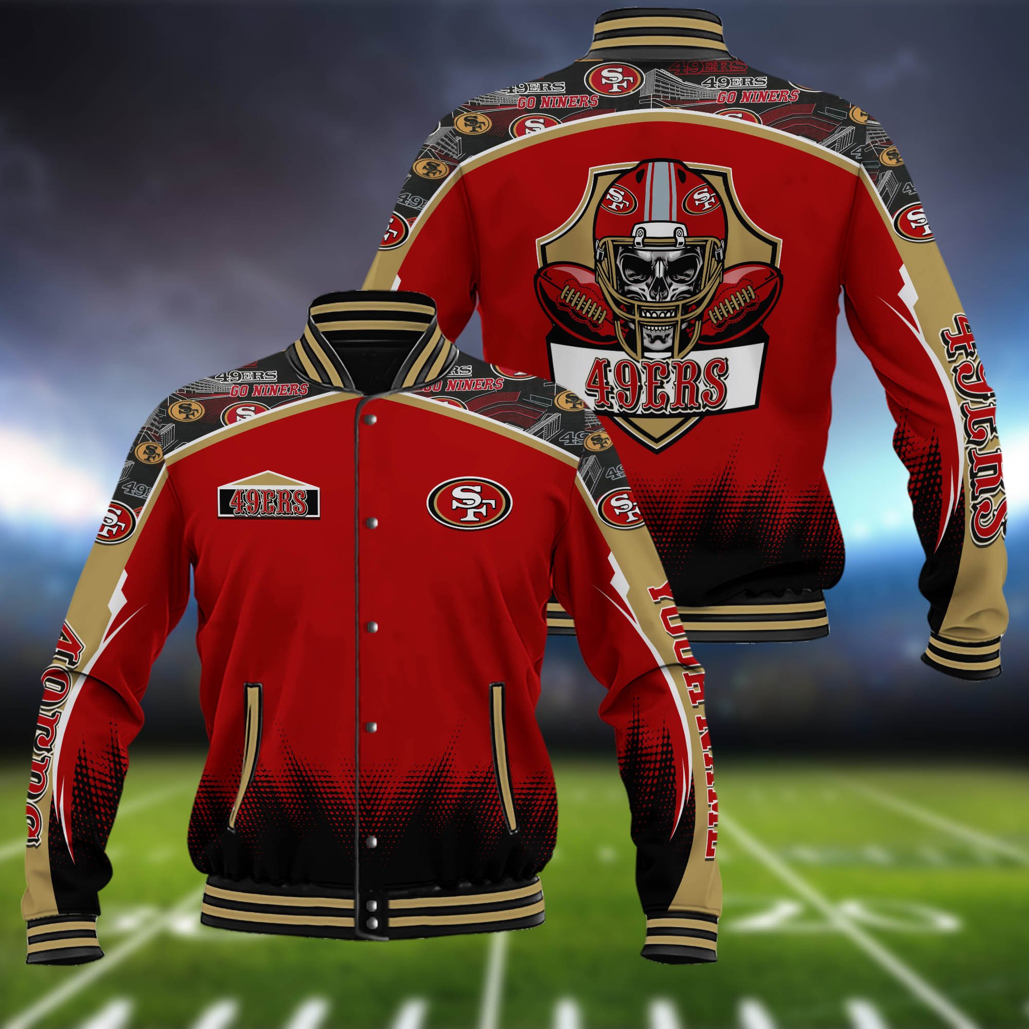 San Francisco 49ers Baseball Jacket Custom Name Sport Team Jacket Sport Gifts