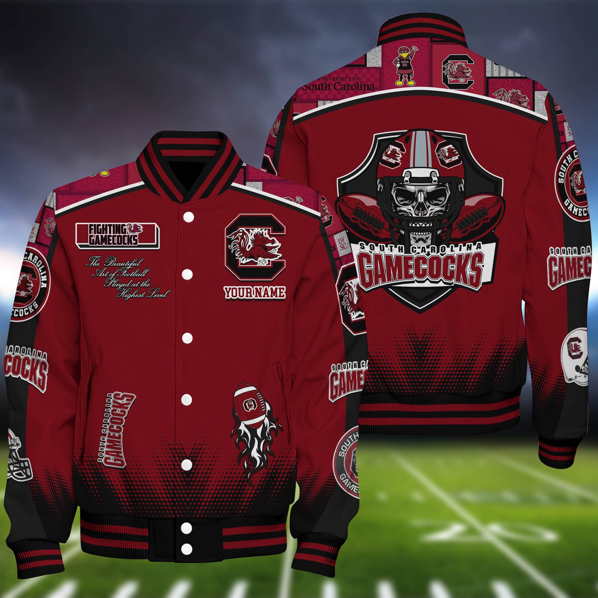 South Carolina Gamecocks Baseball Jacket Personalized Your Name Jackets For Sport Fans