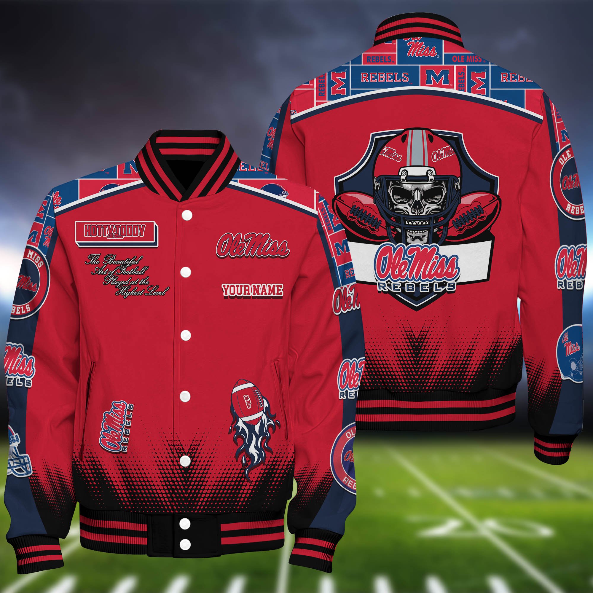Ole Miss Rebels Baseball Jacket Personalized Your Name Jackets For Sport Fans