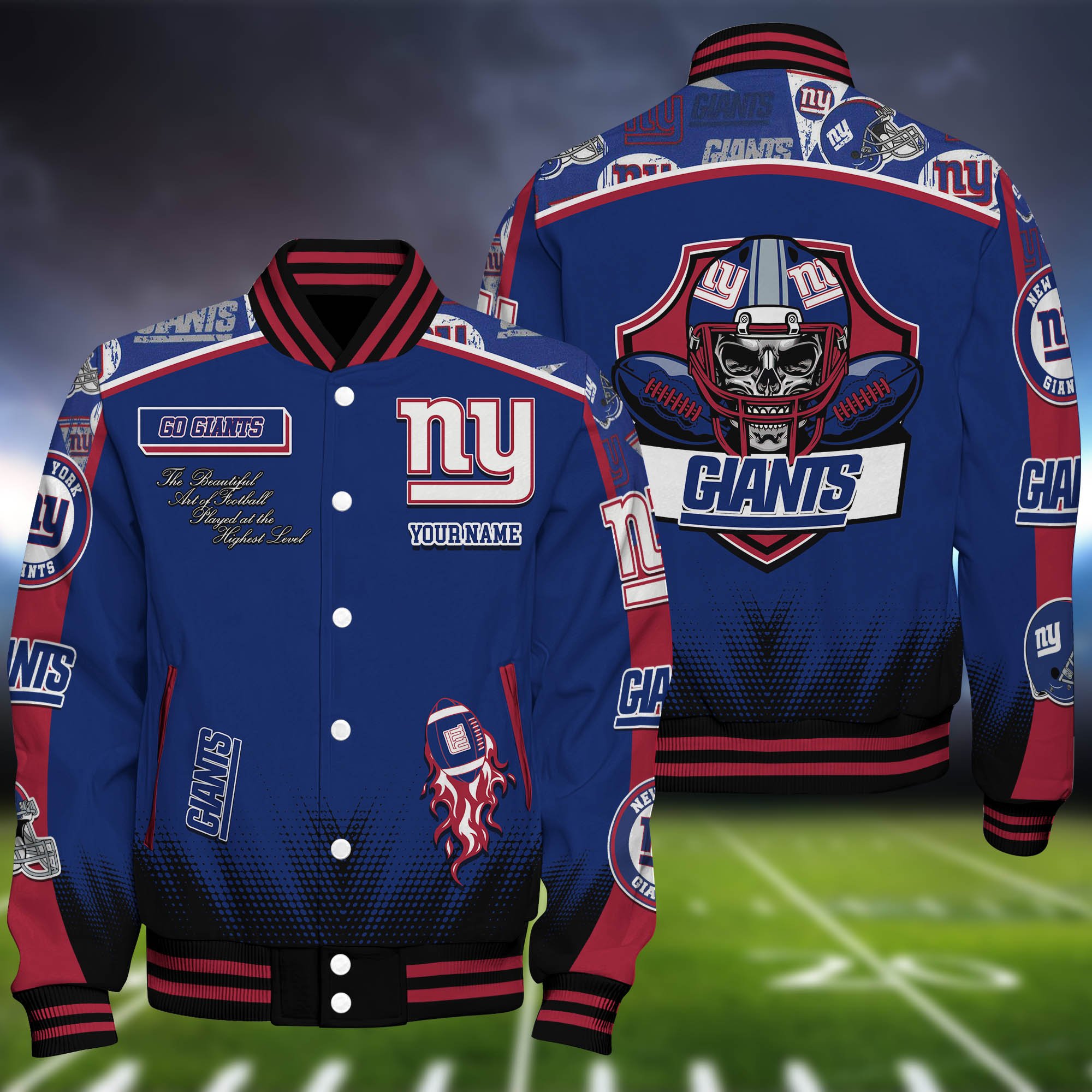 New York Giants Baseball Jacket Personalized Your Name Jackets For Sport Fans