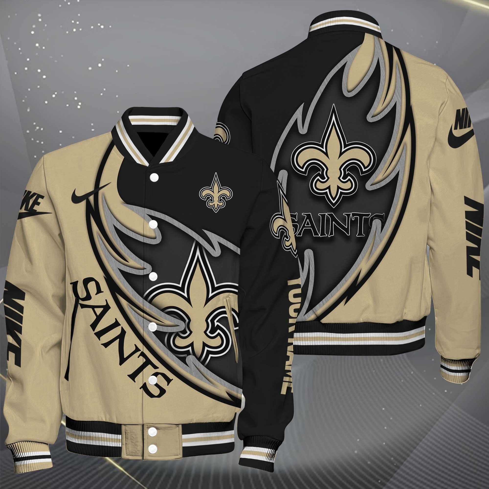 New Orleans Saints Baseball Jacket Sport Jacket Custom You Name Football Fan Gifts