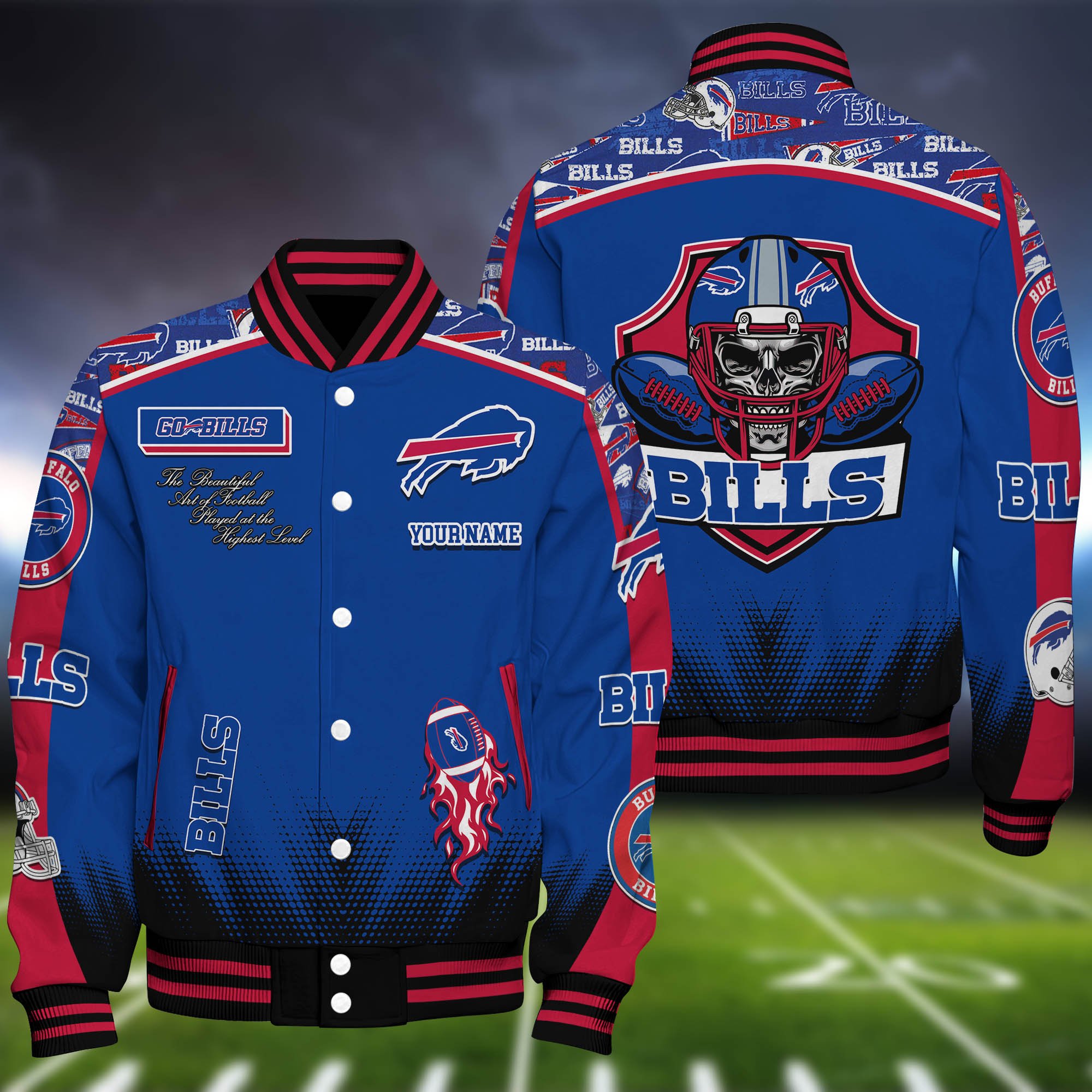 Buffalo Bills Baseball Jacket Personalized Your Name Jackets For Sport Fans