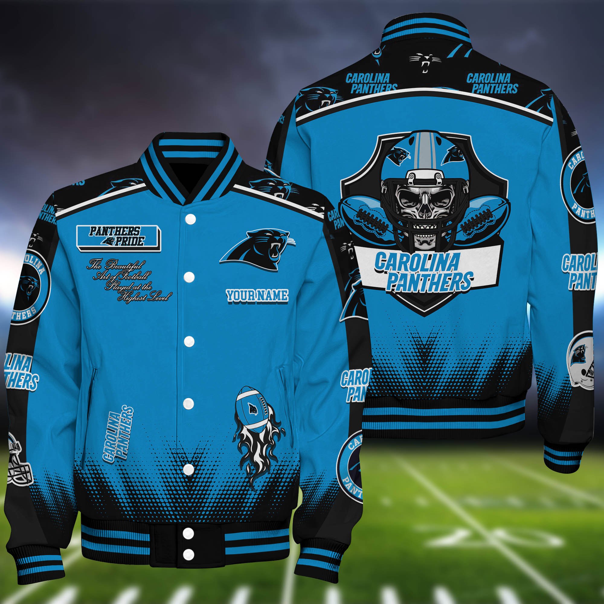 Carolina Panthers Baseball Jacket Personalized Your Name Jackets For Sport Fans