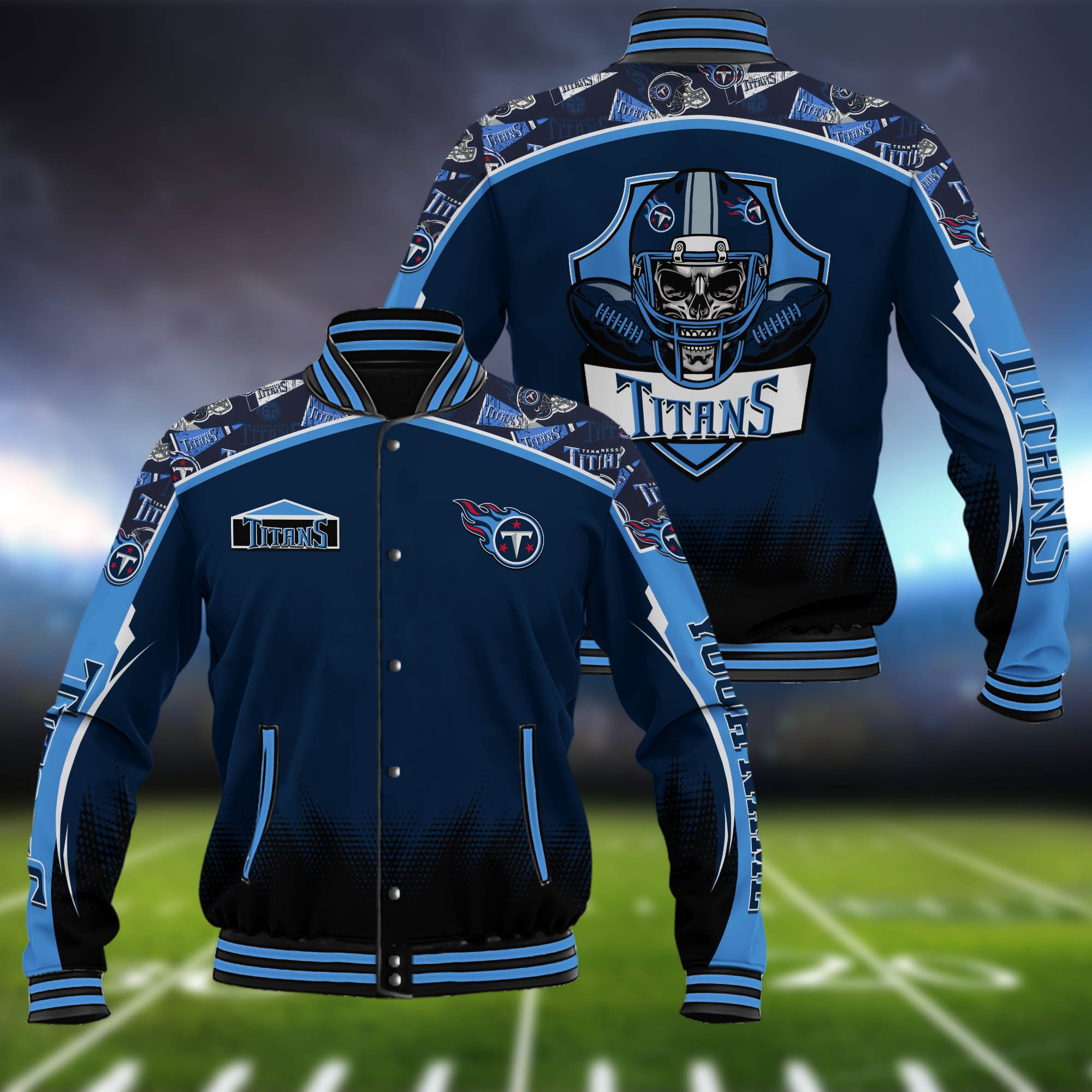 Tennessee Titans Baseball Jacket Custom Name Sport Team Jacket Sport Gifts