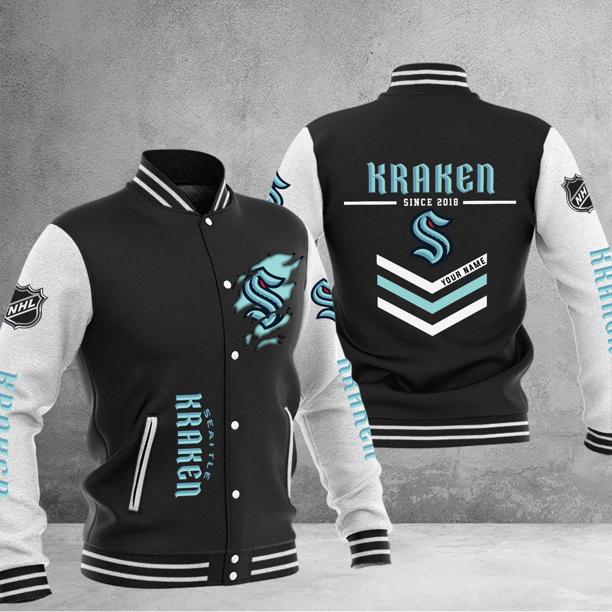 Seattle Kraken Varsity Baseball Jacket Special Gift For Men And Women