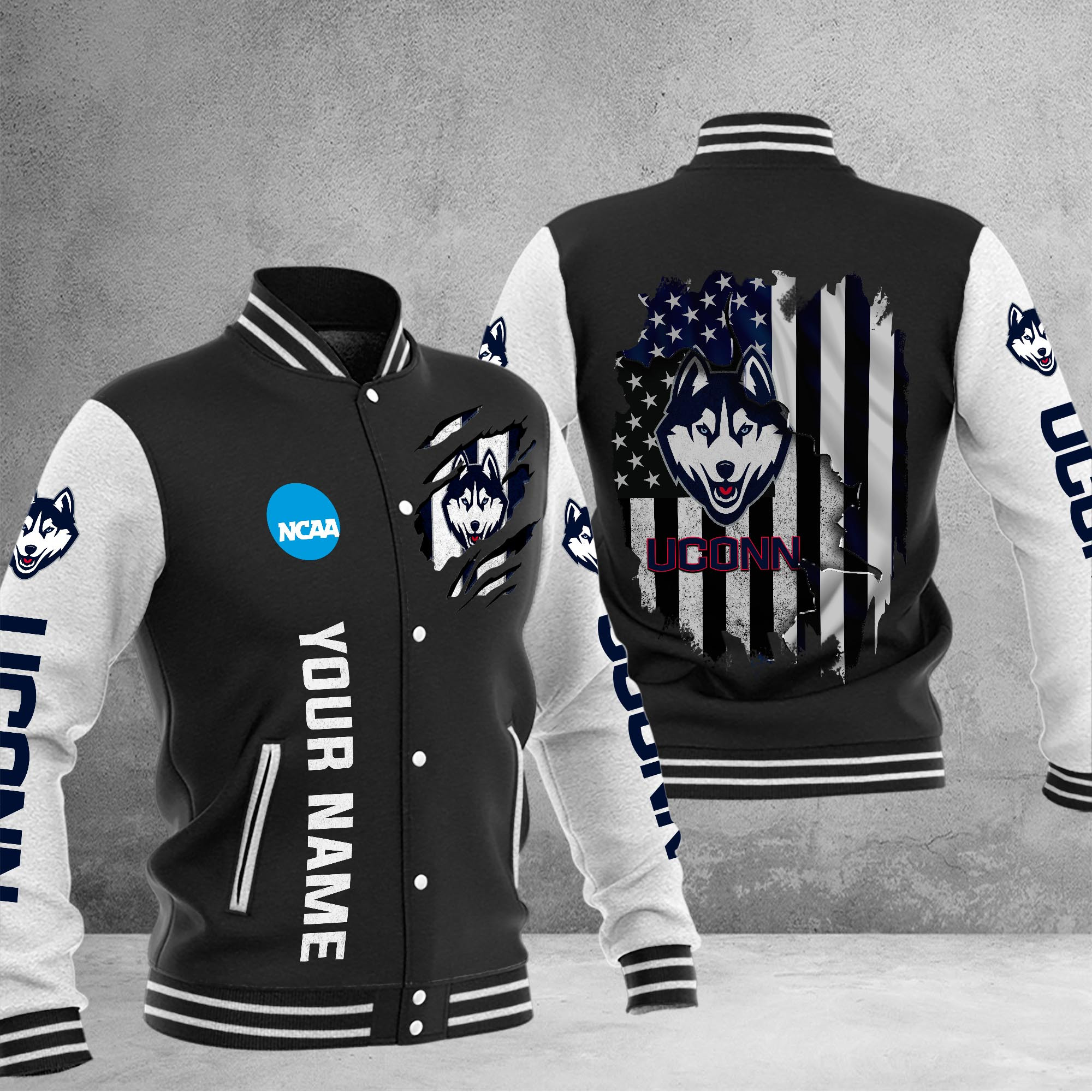 Uconn Huskies Baseball Jacket