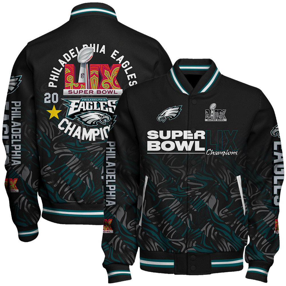 Philadelphia Eagles Super Bowl LIX Champions Soaring High Varsity Jacket