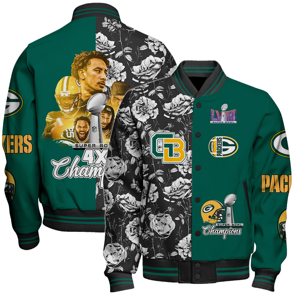 Green Bay Packers National Football League Varsity Jacket For Men Women