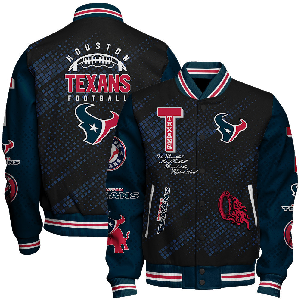 Houston Texans National Football League Pattern Varsity Jacket