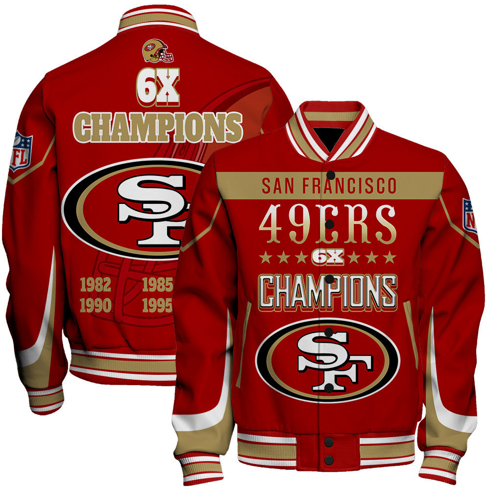San Francisco 49ers 6X Super Bowl Champions Varsity Jacket