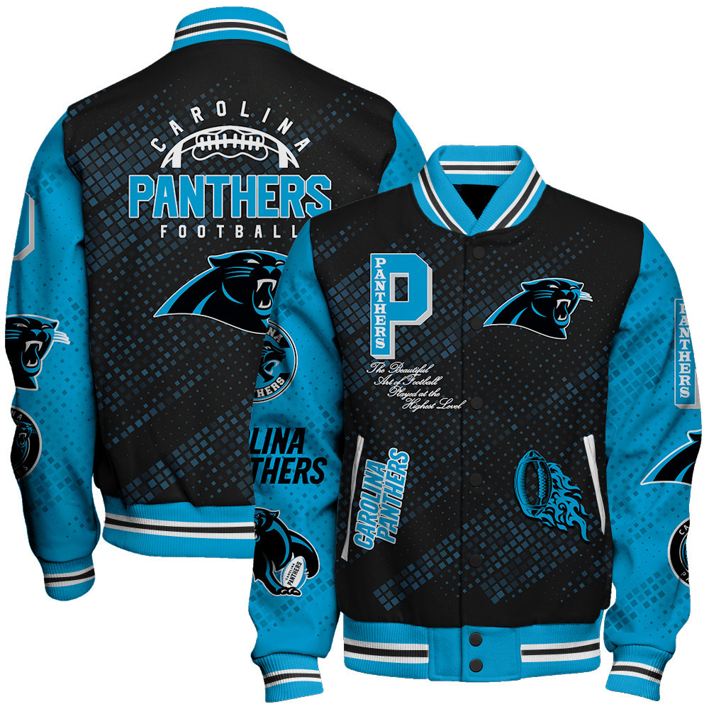 Carolina Panthers National Football League Pattern Varsity Jacket