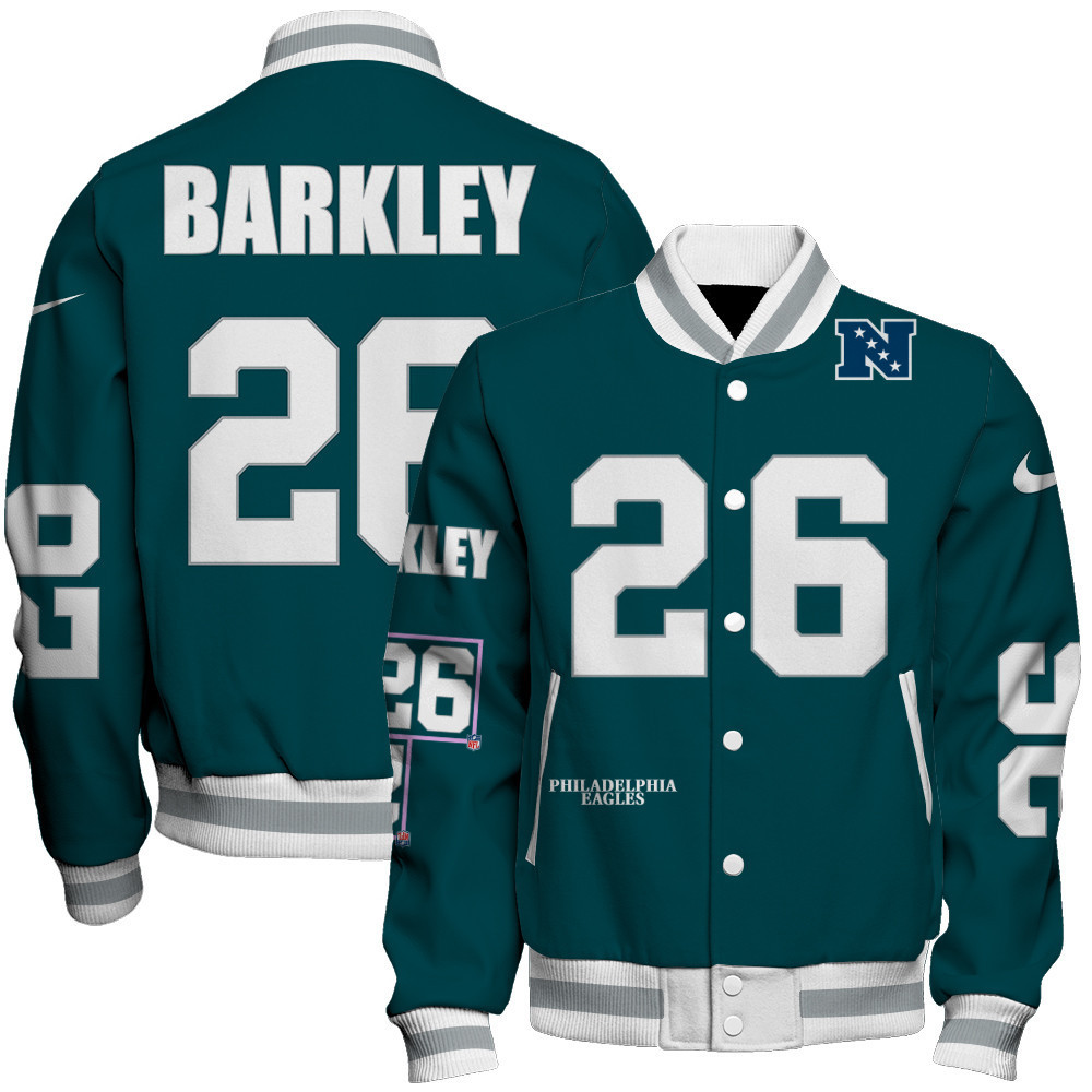 Saquon Barkley #26 Philadelphia Eagles National Football League 2025 Unique Design Baseball Varsity Jacket