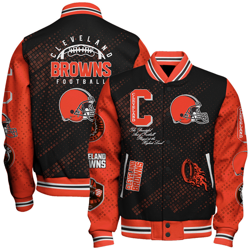Cleveland Browns National Football League Pattern Varsity Jacket