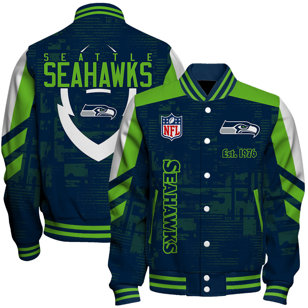 Seattle Seahawks Football Team 2025 Proud To Be Different Baseball Varsity Jacket