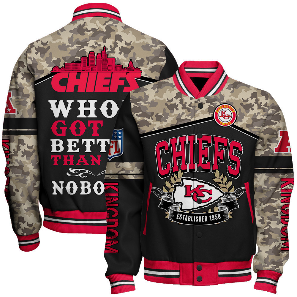 Kansas City Chiefs Kingdom National Football League Print Varsity Jacket