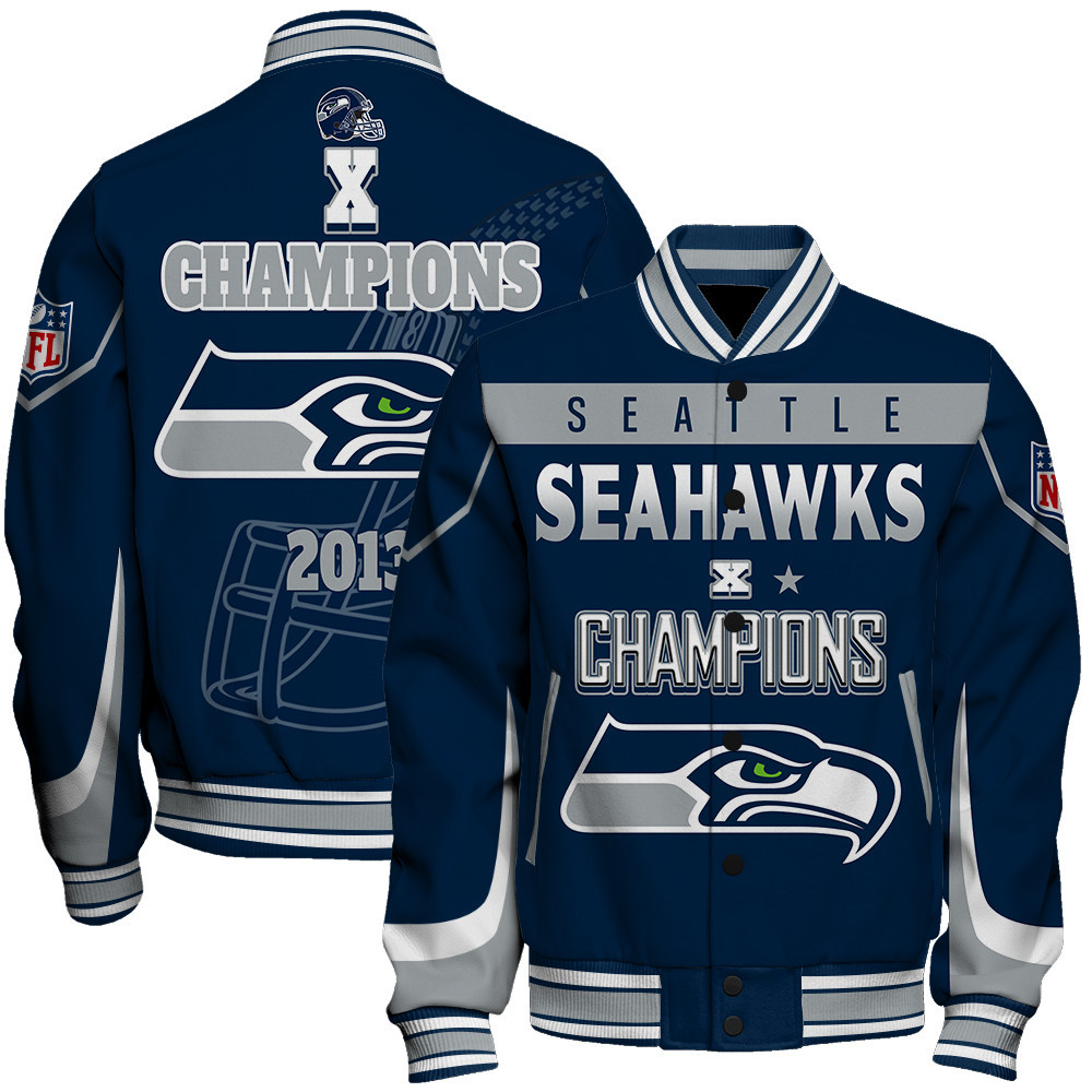 Seattle Seahawks X Super Bowl Champions Varsity Jacket