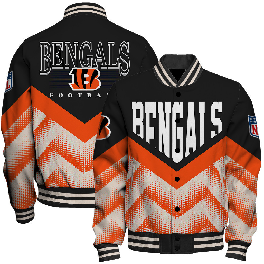 Cincinnati Bengals Football Team 2025 We Are One Baseball Varsity Jacket