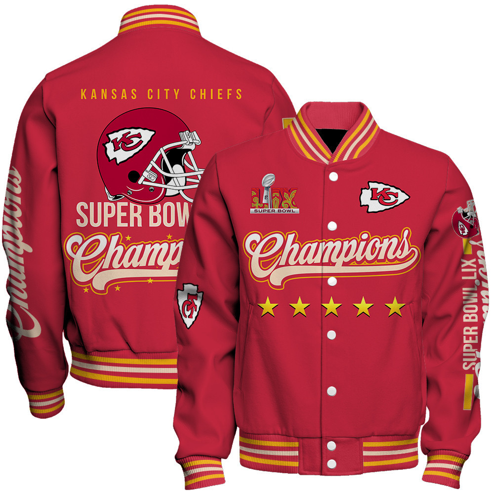 Kansas City Chiefs Super Bowl LIX Dominate Again Varsity Jacket