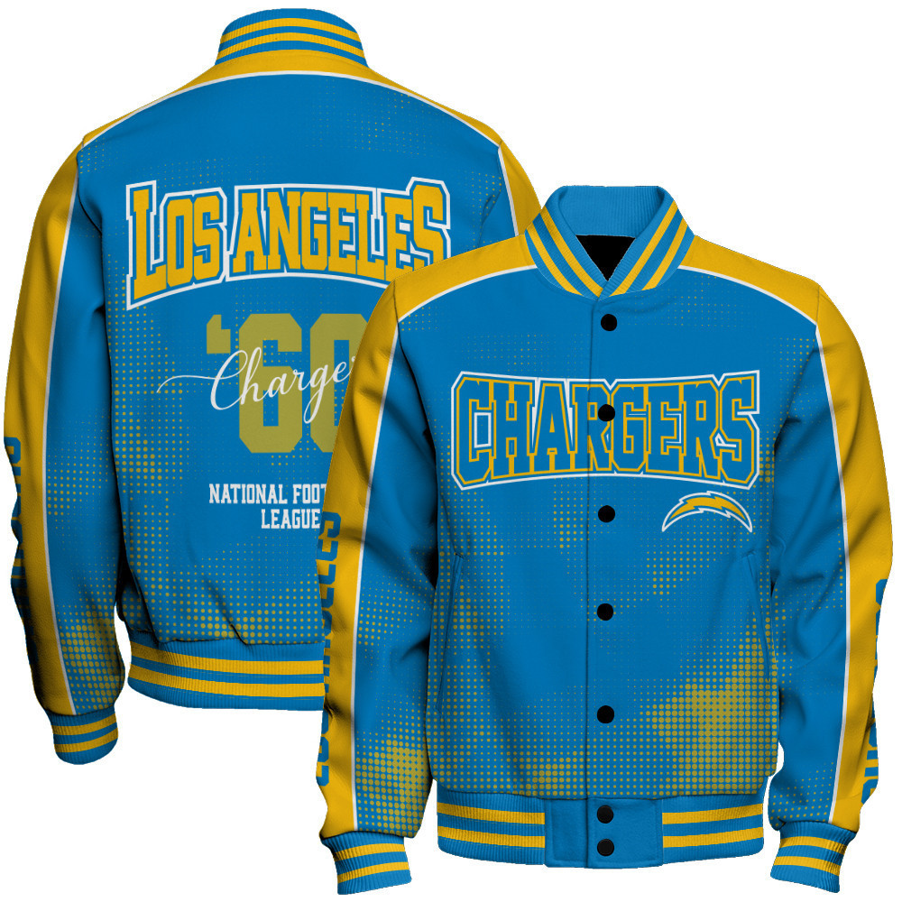 Los Angeles Chargers Football Team 2025 Heart Beats In Unison Unisex Varsity Jacket