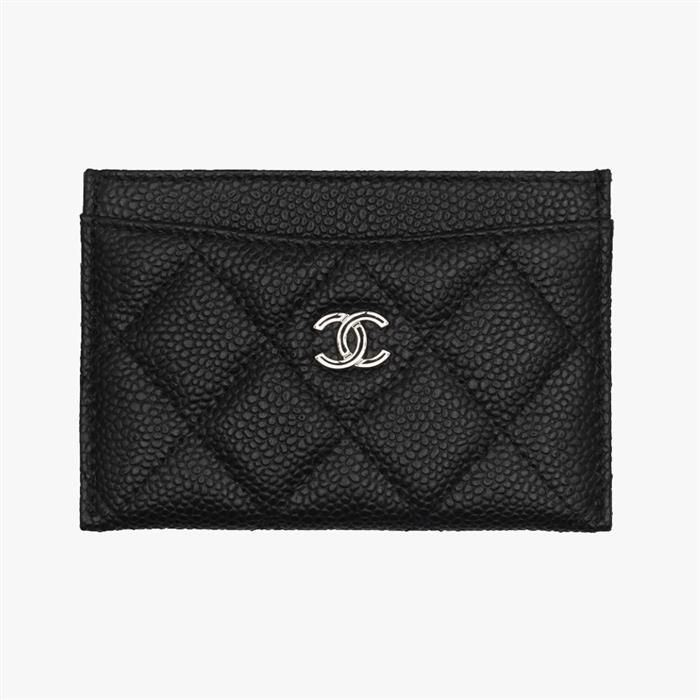 CHANEL Classic Caviar Card Holder Black AP0213 Y01588 C3906