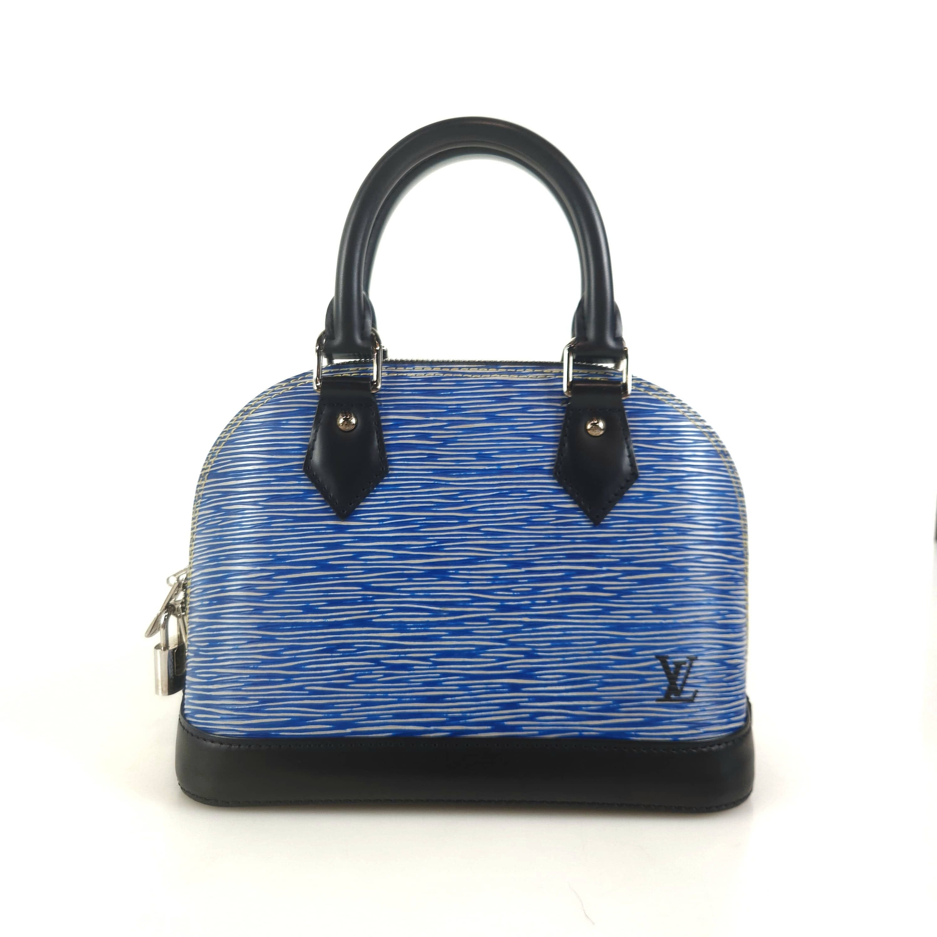 Louis Vuitton Denim Epi Alma BB Tote Crossbody Bag M41437 9480