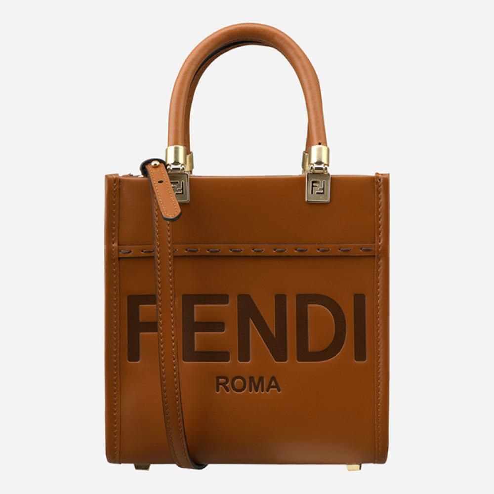 Fendi Mini Leather Crossbody Bag Brown 8BS092 ARNN F0PWZ