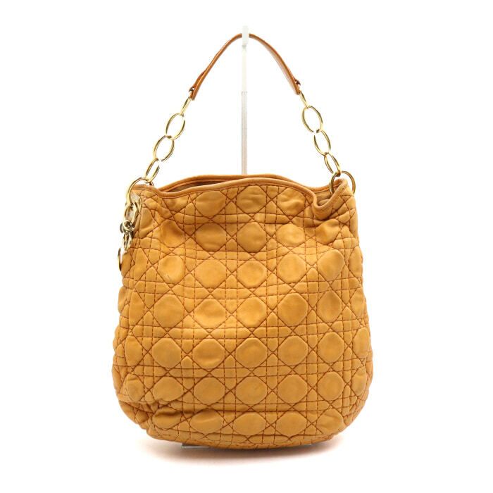 Dior Orange Soft Leather Women's Small Hobo Bag Shoulder Bag aa50637