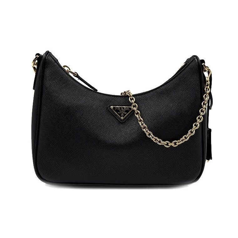 Prada Chain Hobo Bag with Gold Detailing (1BH204) 41925103