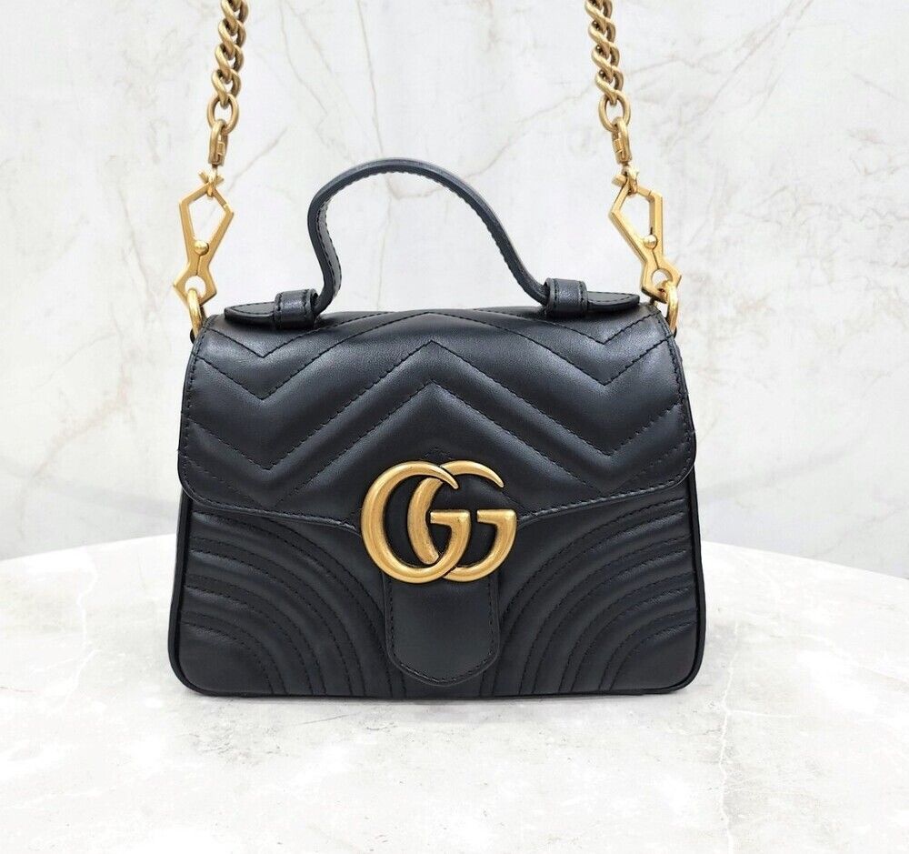 Gucci Small Top Handle Bag GG Mamong 547260