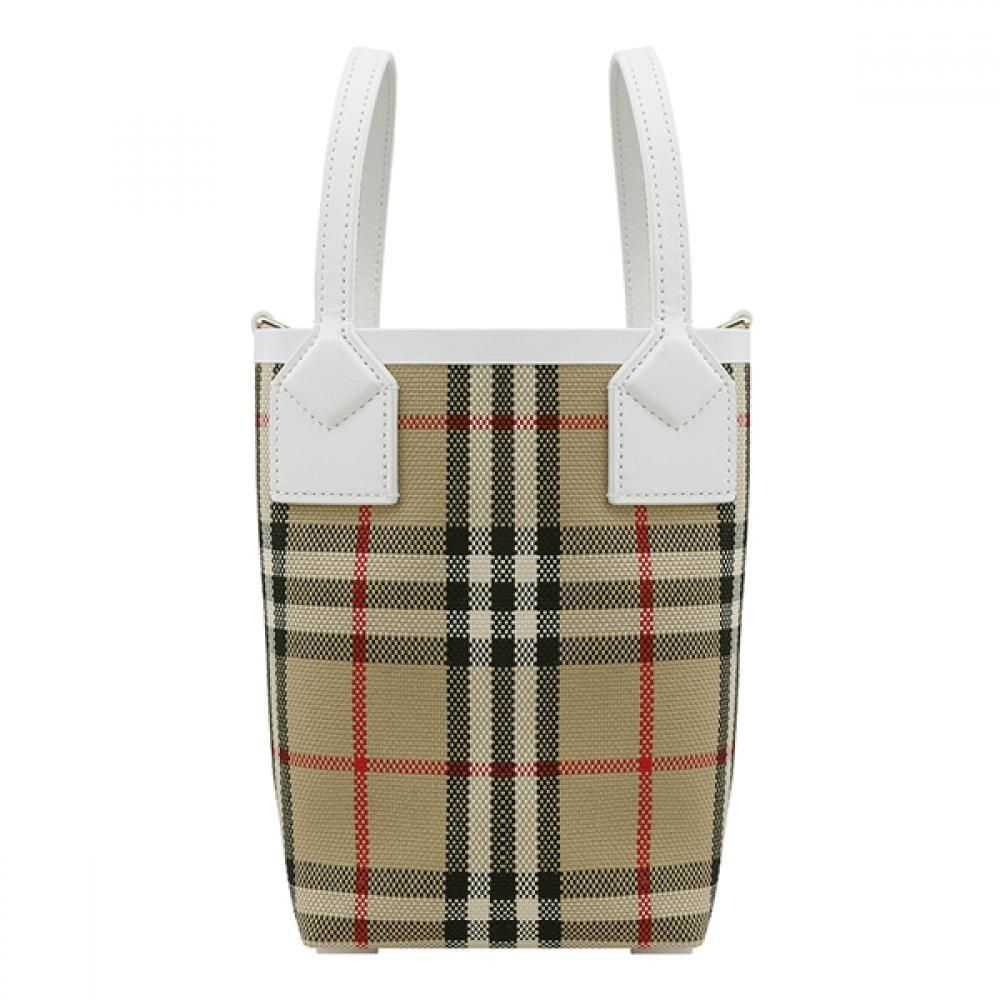 Burberry Mini London Tote Bag Archive Beige White 8072348 A1464