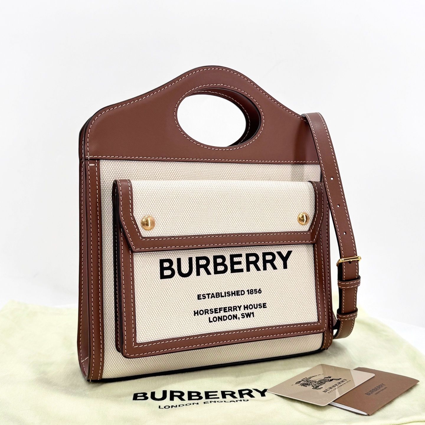 Burberry Women's Mini Canvas Pocket Crossbody (8039361)