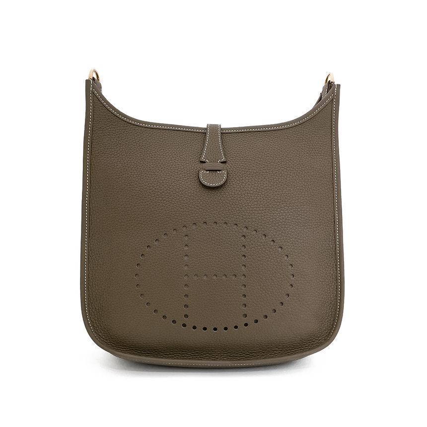 Hermes Evelyne PM Etoupe Gold Stamp Z Angle 4HB0371