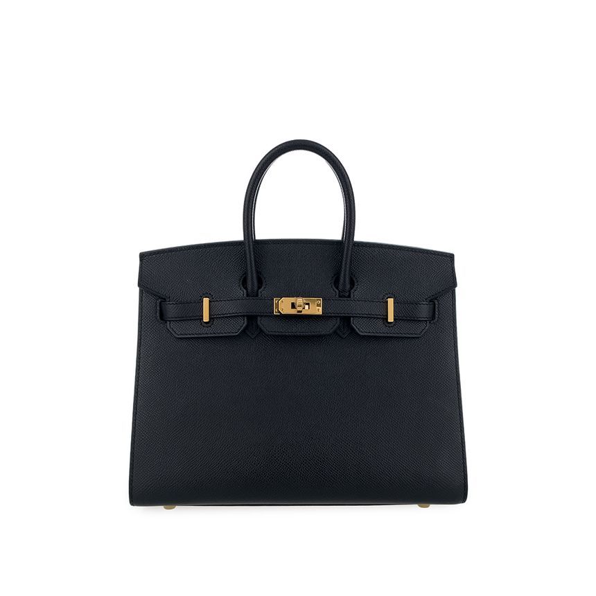 Hermes Outbulk 25 Black Gold Embossing 5HH0153