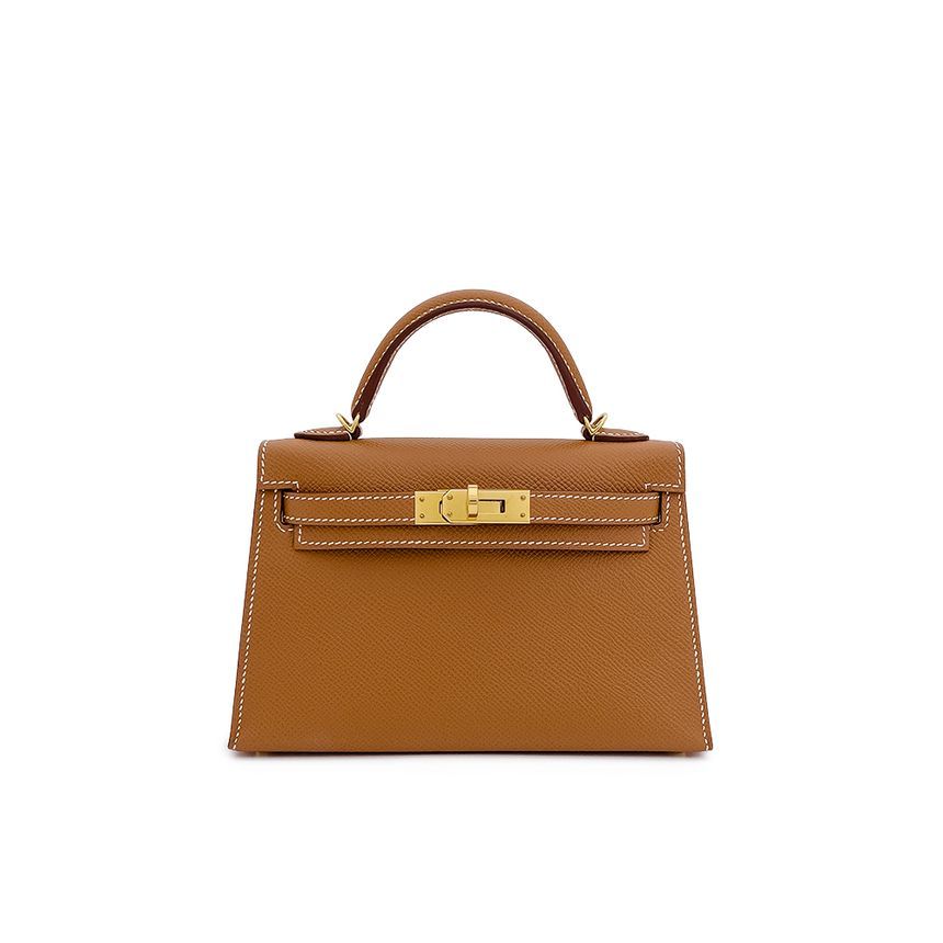 Hermes Camel Gold Engraved Epsom Mini Kelly II 5HB0187