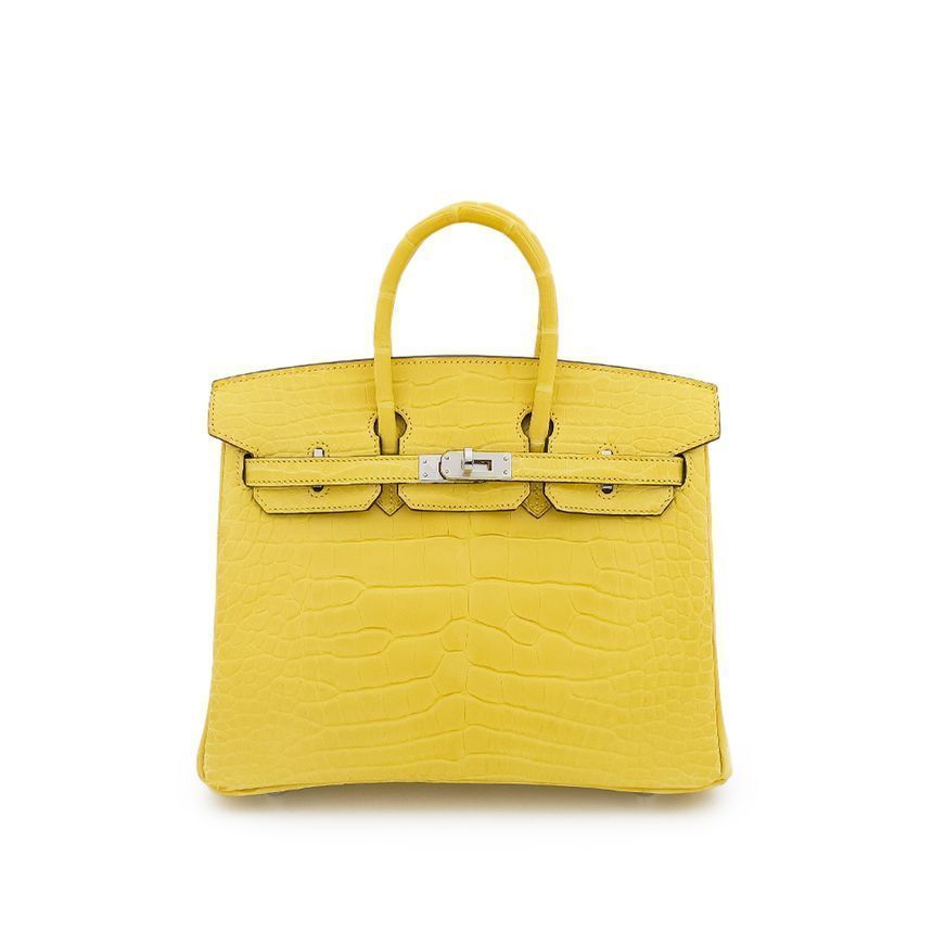 Hermes Crocodile Birkin25 Mimosa Epson U-stamp 4HH0064