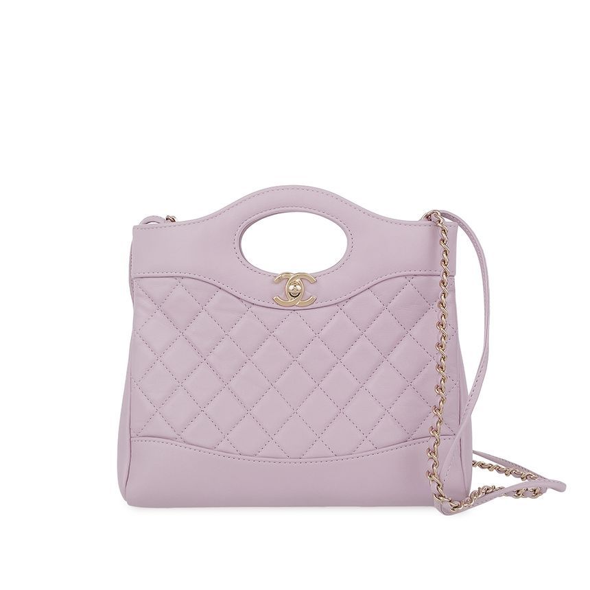 CHANEL Pink Champagne Gold Calfskin Mini Bag 5ET0718