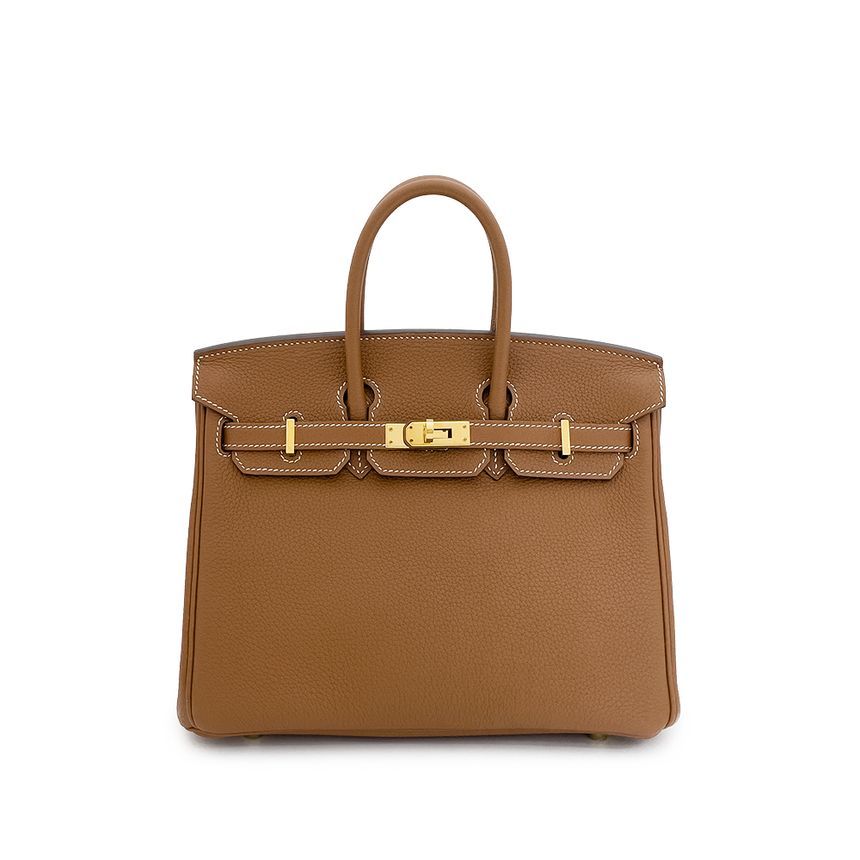 Hermes Birkin25 Camel Gold Embossed U Stamped 5HH0152